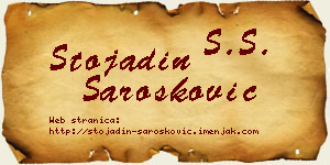 Stojadin Šarošković vizit kartica